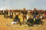 Frederick Remington A Cavalryman's Breakfast on the Plains china oil painting artist